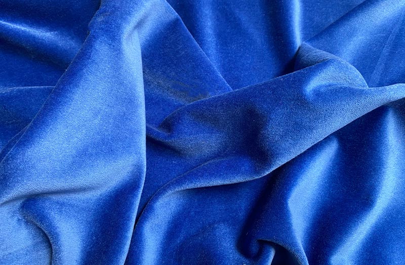 Blue Velvet Pompom Cushions